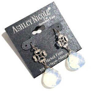 Ashley Nicole Filigree Drop Earrings – Opalescent Stones, Nickel-Free - Women's